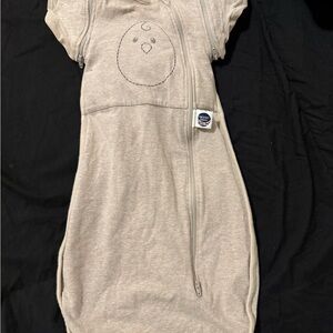 Nested Bean Tan Baby Swaddle with Zipper